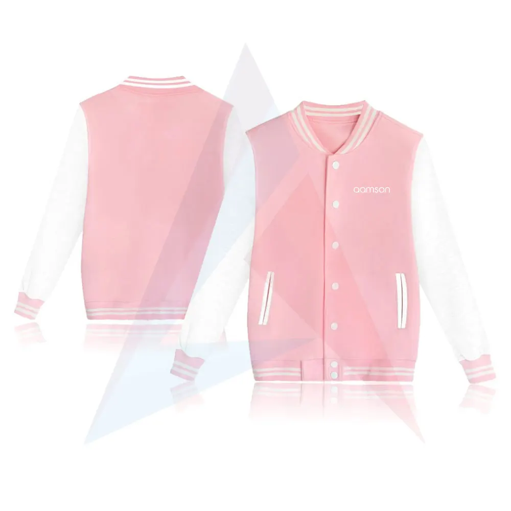 light pink varsity jacket