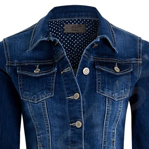 Womens Fitted Denim Jacket Ladies Stretch Grey Jean Jackets Size 6 8 10 12  14 16 | eBay