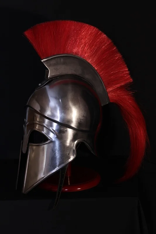 300斯巴达头盔中世纪带红色毛皮头盔有现货批发价格