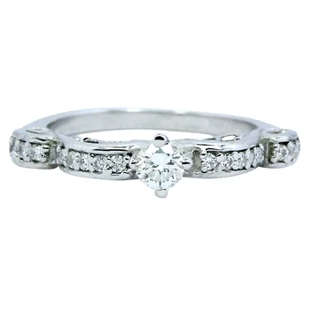 Solid Gold rings wedding engagement elegant ring real diamond for women Luxury Wedding Finger Rings Set at Wholesale Price