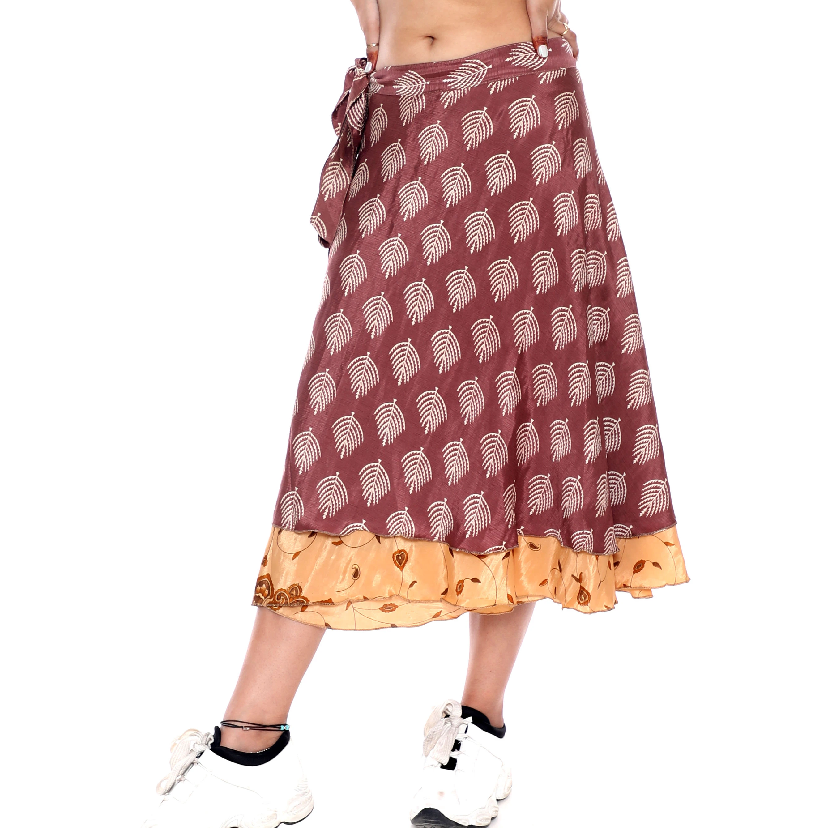 Amazon.com: Two Layer Magic wrap Around Skirts Reversible Vintage Long Silk  Wrap Skirts Women Bohemian Skirt Assorted (10 pcs) : Clothing, Shoes &  Jewelry
