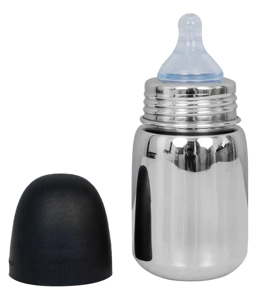 New Born Babies Set Stainless Steel Baby Feeding Bottle 200 ml