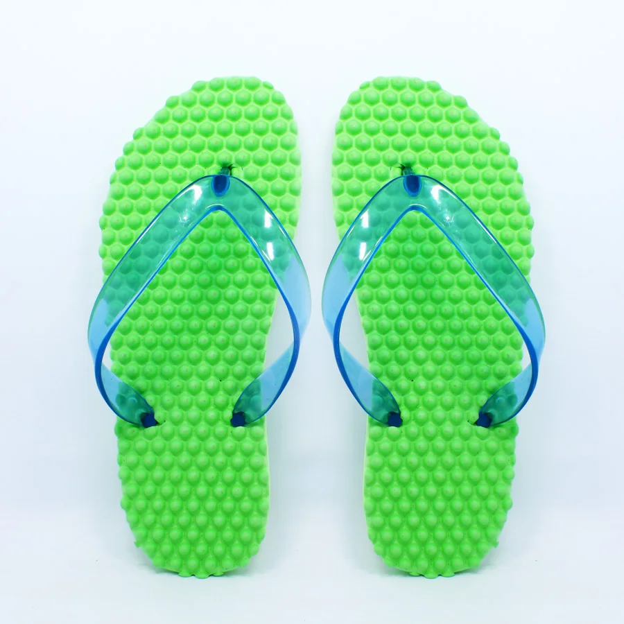 简单舒适男士eva人字拖拖鞋沙滩拖鞋翻盖0327绿色/透明