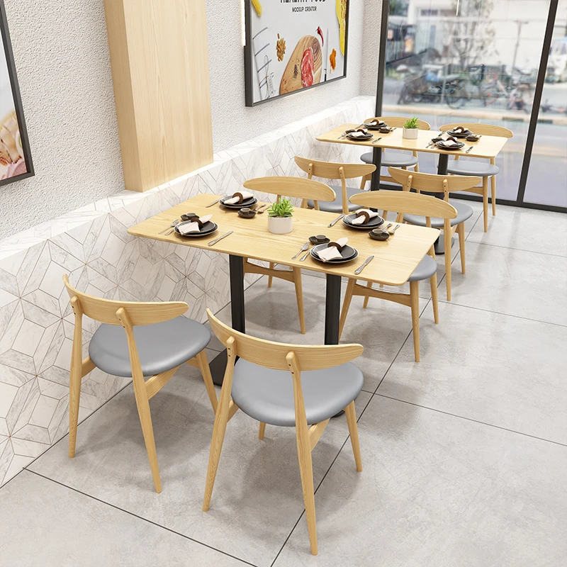 Design Restaurant Sofa Booth Seating Cafe Commercial Furniture Wooden Chair Restaurant Set Factory Wholesale Price Modern Foshan
