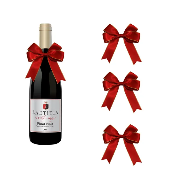 Wine Bottle,Ribbon Bows With Elastic 