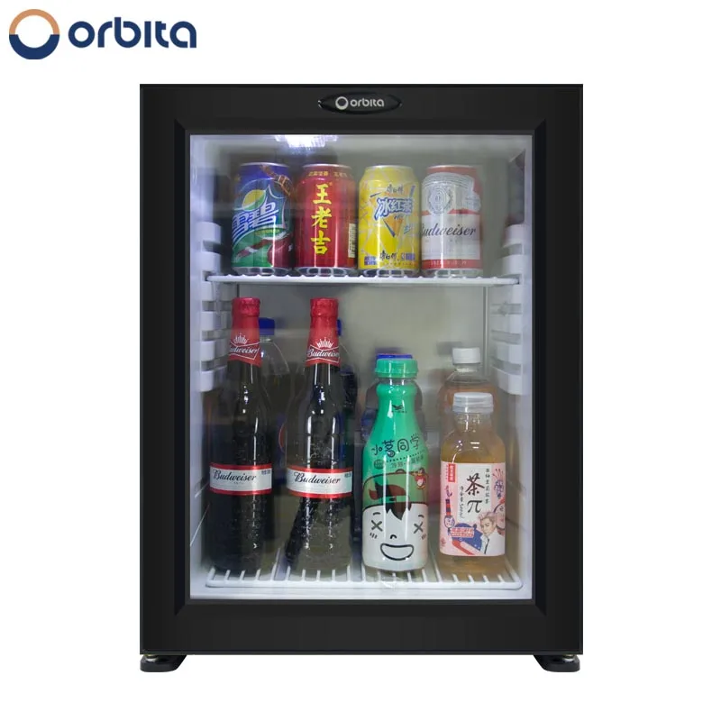 30L Glass Door Silent Mini Bar Fridge Black Compact Fridge - China Mini  Fridge and Refrigerator price