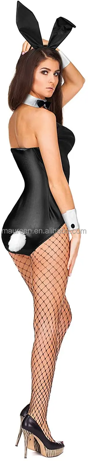 Bunny Costume Women Christmas Lingerie And Tails Bodysuit Roleplay Rabbit Outfit Set For Costume