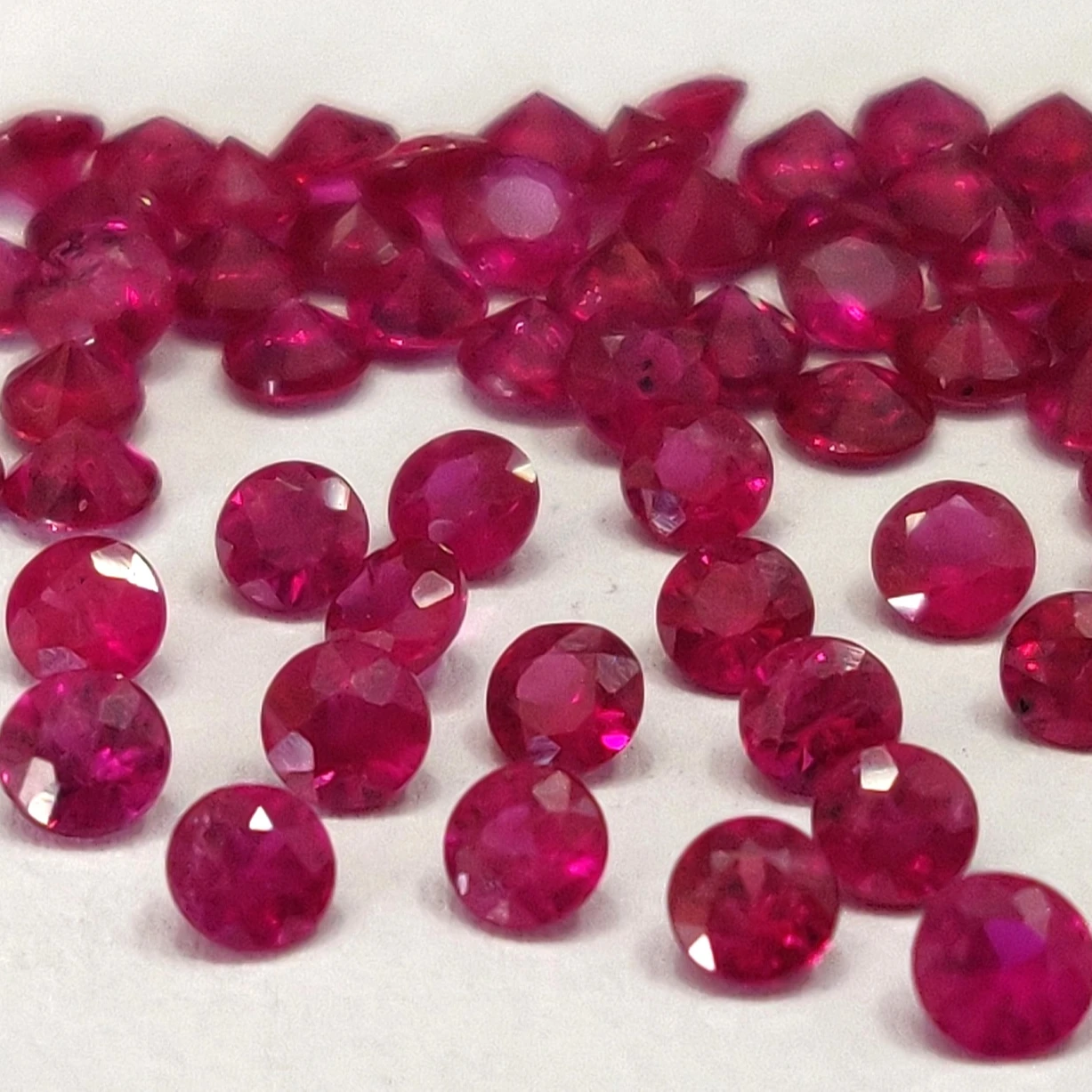 Natural Brilliant Cut Ruby 1mm To 3mm Round Faceted - Loose Brilliant ...