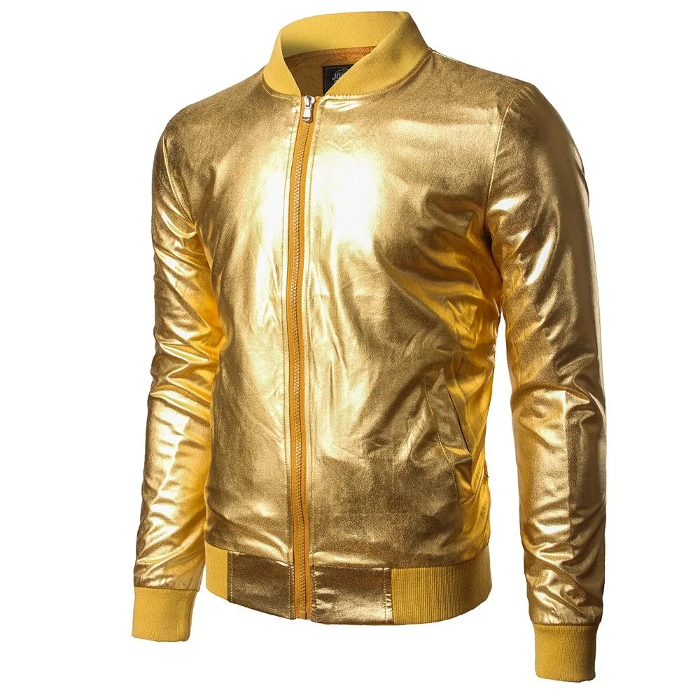 Hot Selling Men Custom Bomber Jacket In Gold Wholesale Manufacturer &  Exporters Textile & Fashion Leather Clothing Goods with we have provide  customization Brand your own