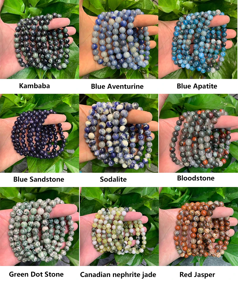 Wholesale Crystal Stone Bracelets Rose Quartz Amethyst Clear Quartz ...
