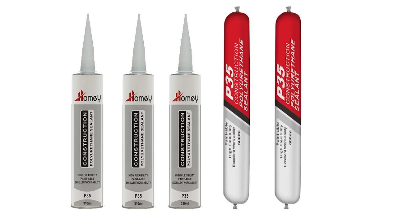 Homey P35 310ml Grey Black White Construction Odorless Polyurethane Pu Joint Sealant For
