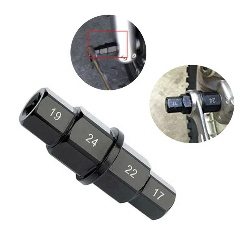 1pc 17 19 22 24mm Motorcycle Front Rear Wheel Axle Hex 17 19 22 24mm