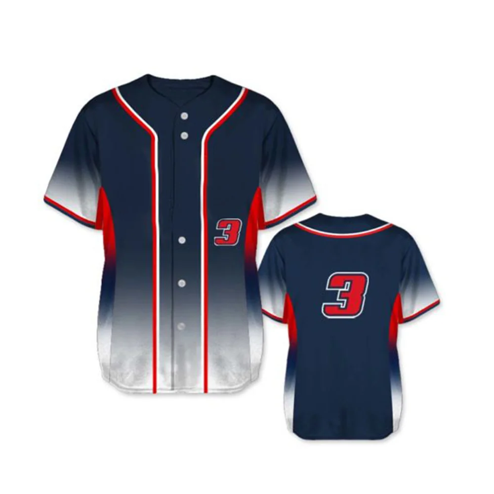 Source Baseball Jersey Gradient 100% Polyester Wholesale Custom