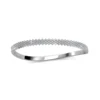 Brazalete delicado de latón con baño de oro blanco de 18k para mujer