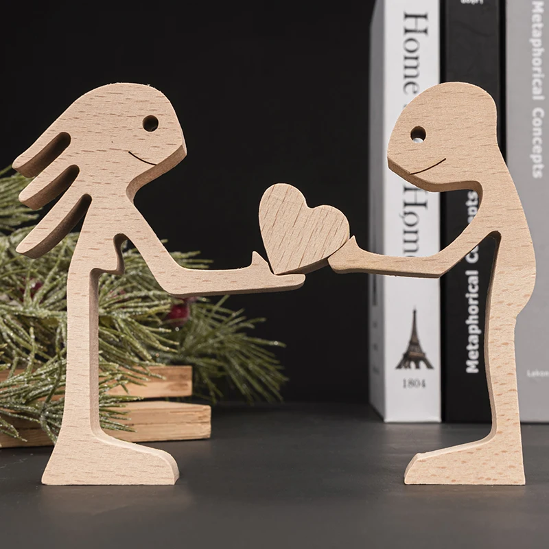 Деревянное украшение ручной работы, парные домашние украшения, деревянные поделки, аксессуары для украшения дома