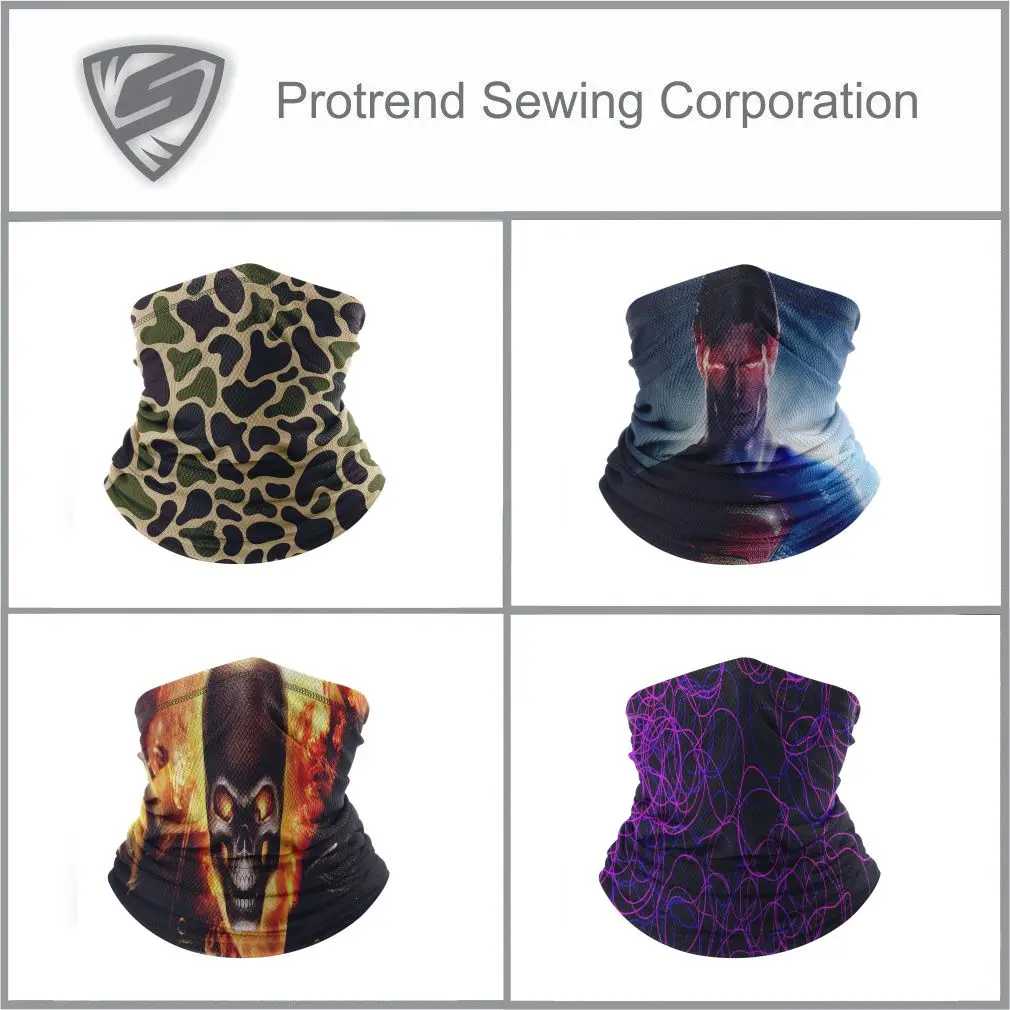 Polyester Headbands Multifunctional Print Colorful Headwear Tubular