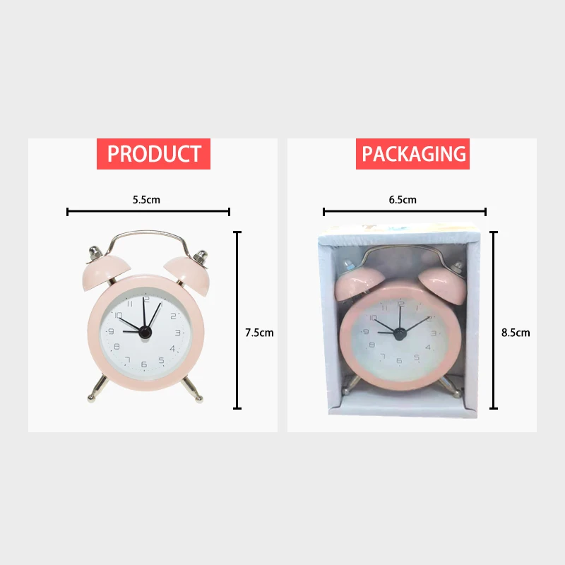 Классический милый Кварцевый Подарок T133 для рекламы современный домашний стол оптовая продажа мини-будильник металлические