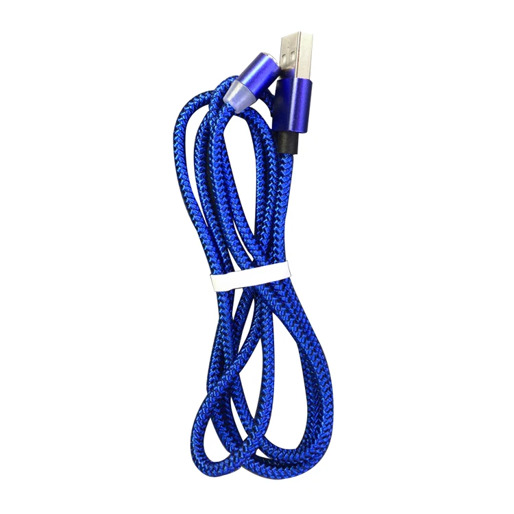 2m 6ft Magnetic Usb Cable with Micro USB/Type-c/8 Pin Connection & Blue LED Light for iPhone Android Phone Charging Cable