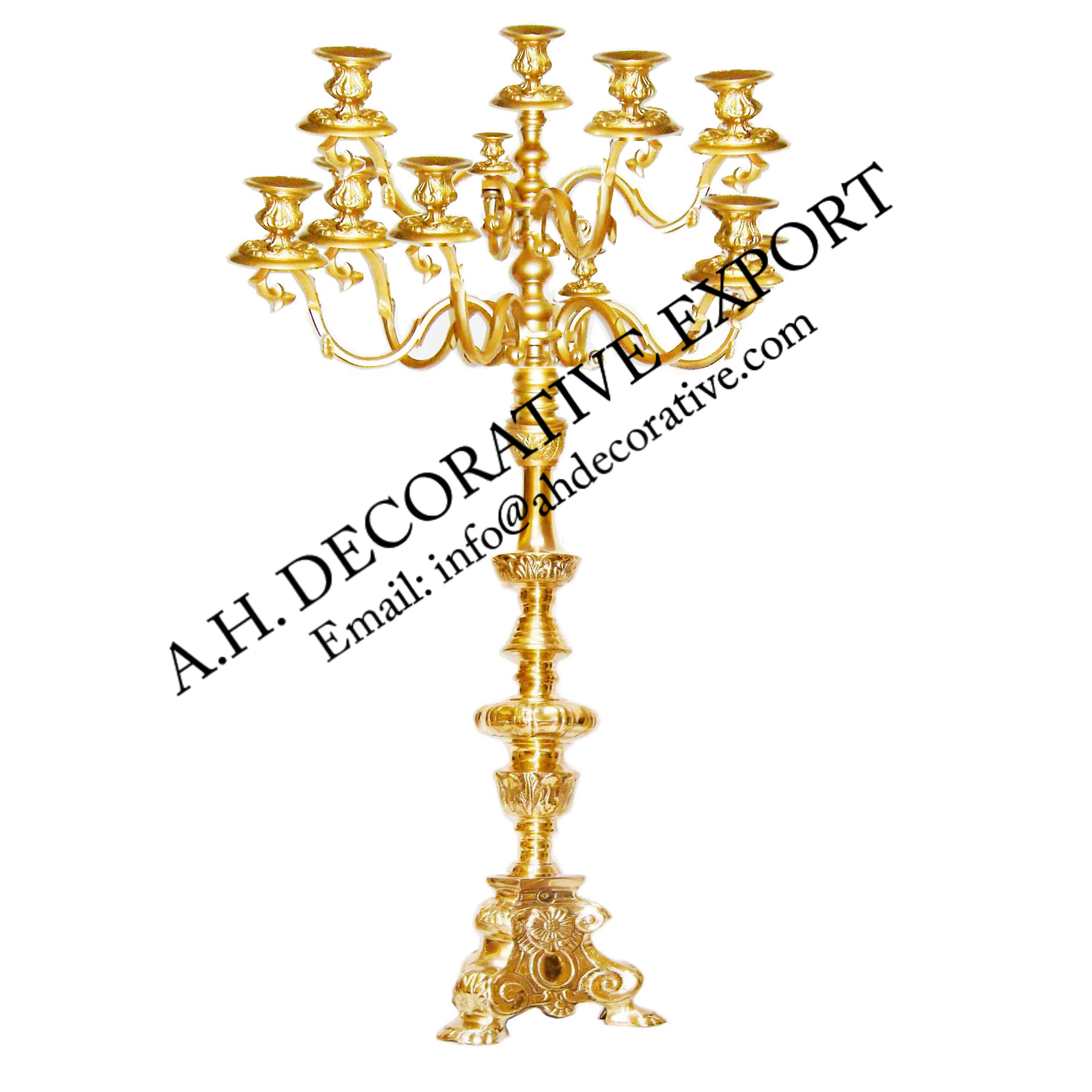 9 Arm Candelabra For Wedding Event Metal Decorative Candle Holder For