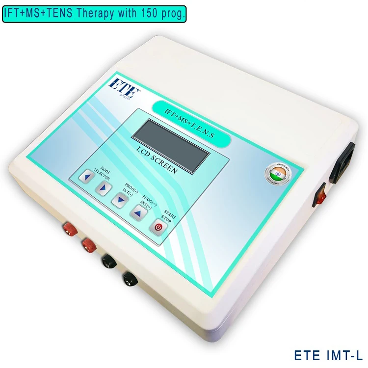 Professional Indian Exporter of High Quality Best Selling IFT+MS+TENS Computerized LCD Interferential Therapy Unit