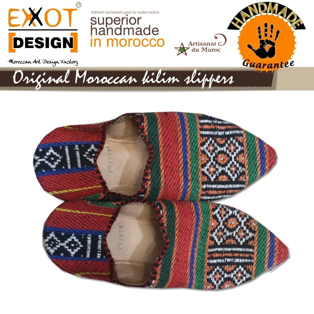 Original Leather Women Slippers Babouche Kilim - Buy Moroccan Leather  Babouche Shoes Slippers Women Kilim,Moroccan Babouche Kilim Balgha,Babouche Shoes  Kilim Product on 