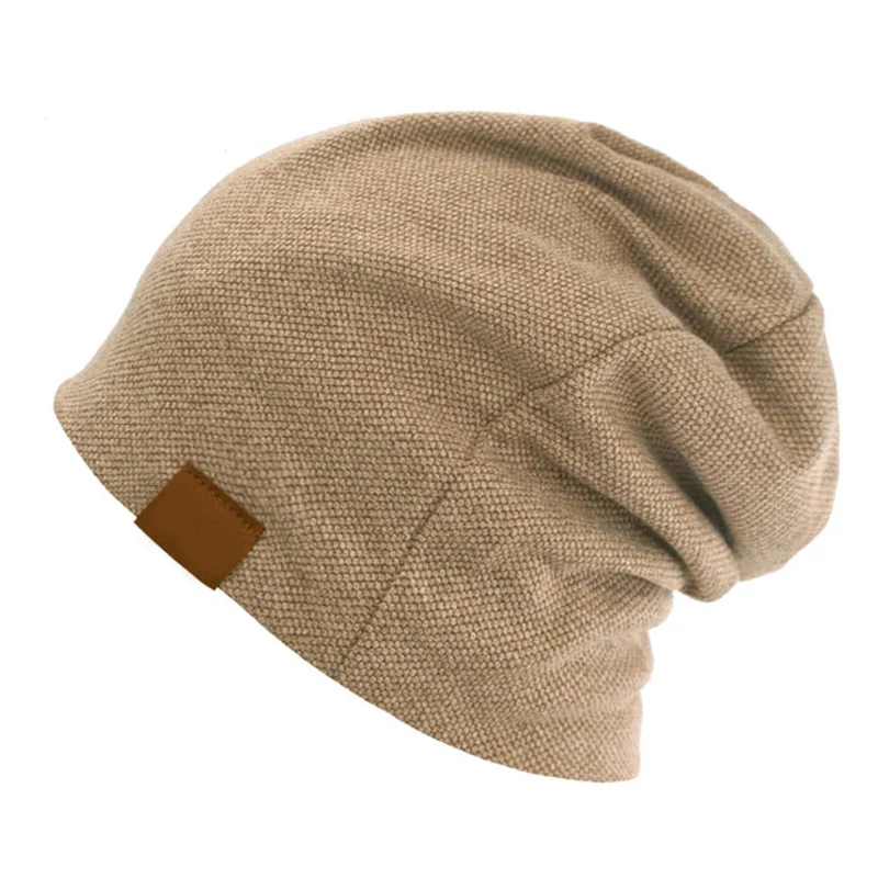 Custom Knitted Beanie With Leather 