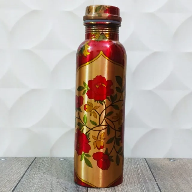 Indian Hammered Traditional Dashing & Attractive Pure Copper Water Bottle 