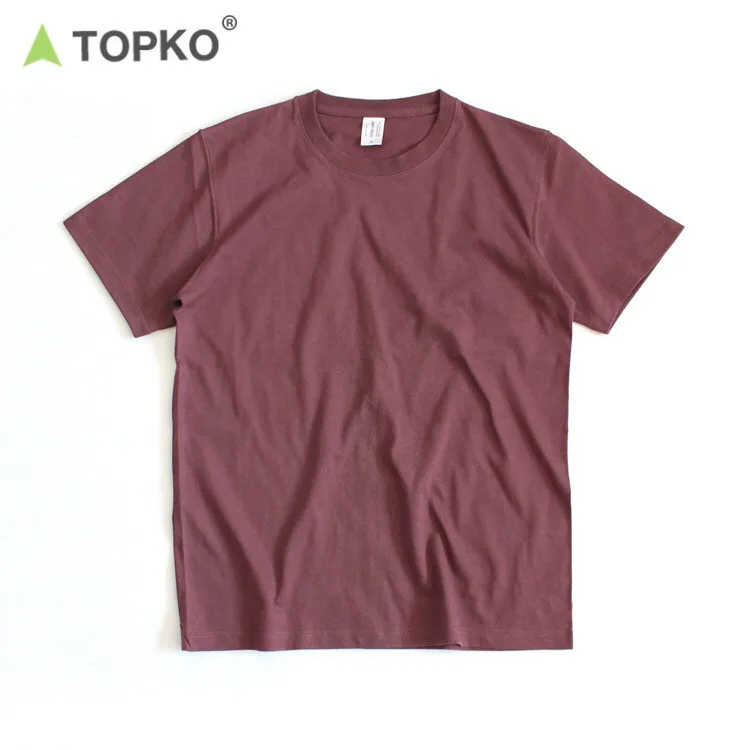 
 Высококачественная простая хлопковая Мужская футболка большого размера TOPKO с индивидуальным логотипом  