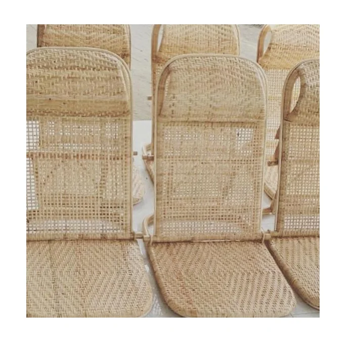 Neues Design Rattan Strandkorb Outdoor Modern Relax Luxus Tragbarer Bambus  Low Seat Pool Lounge Camping