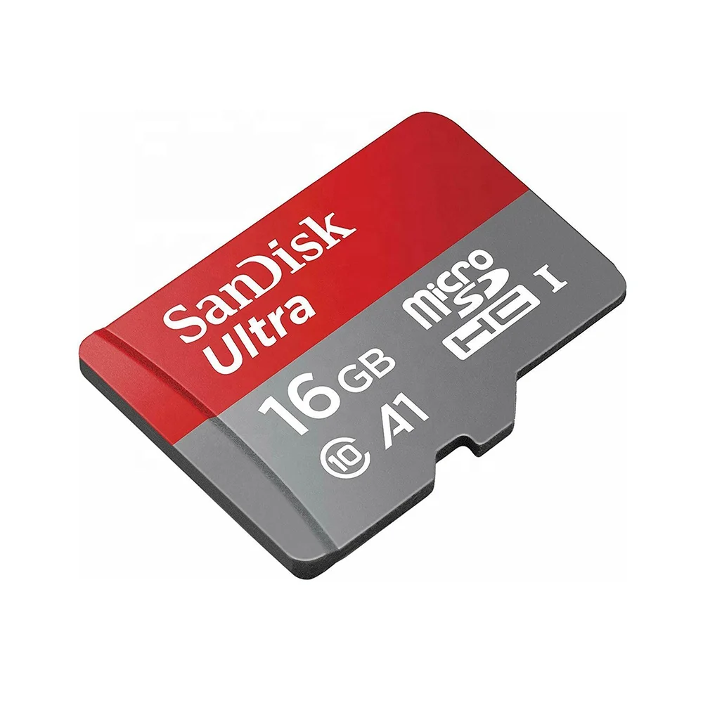 
 Оригинальная карта памяти Micro SD SanDisk Ultra UHS-I A1 класс 10 16 Гб  