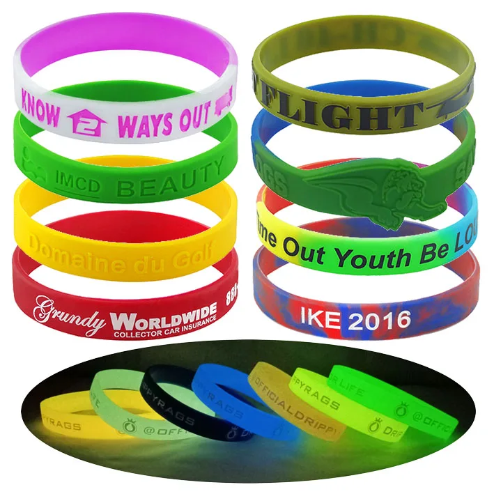 Custom Rubber Wristbands, Cheap Silicone Bracelets,  Personalized Wrist Bands With a Message