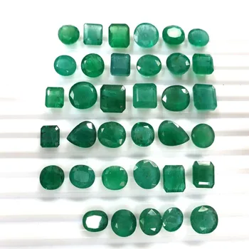 Natural 100% Genuine Mix Size Emerald Mix Shape Stones Faceted Cut Loose Gemstone Wholesale Gemstone Suppliers India