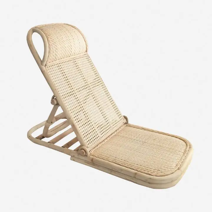 white rattan beach chair