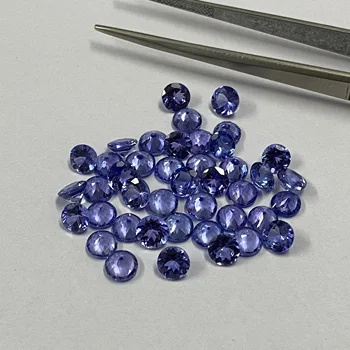 Natural 6mm Tanzanite Faceted Round Cut Loose Semi Precious Wholesale Gemstones Buy For Sale Online From Best Gemstone Supplier