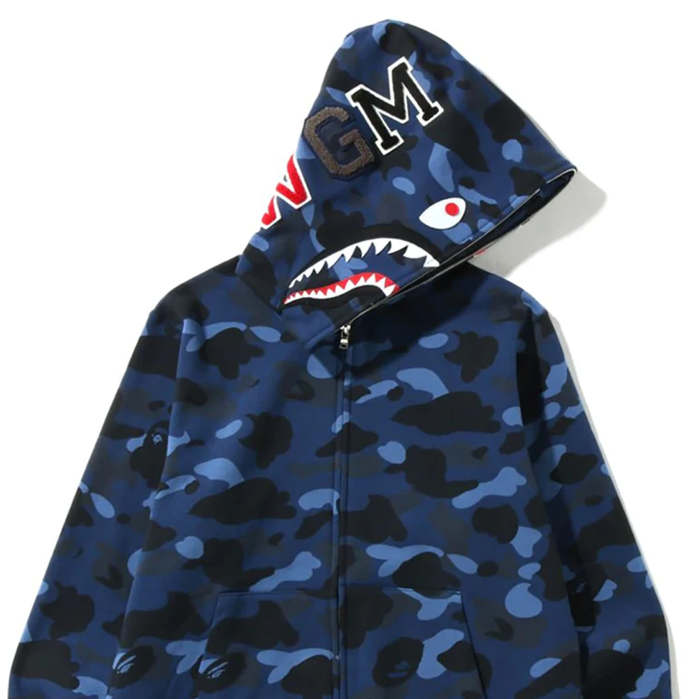 Bape Shark Jaw Men s Sweats Coat hoodies unisex Jacket Full Custom digital sublimation printing hoodies for men wholesale Alibaba