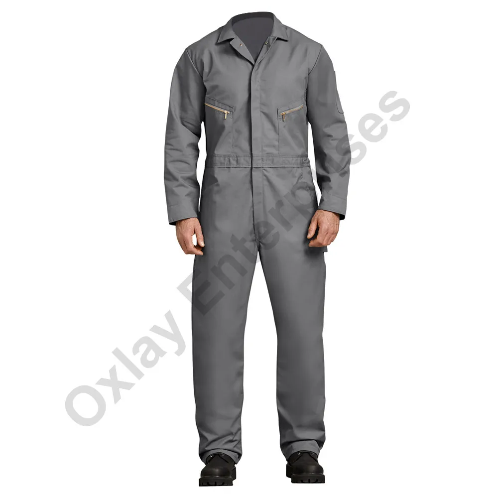 Men's Boiler Suit Overall Coverall Long Sleeves Workwear Safety Protection S-XXL