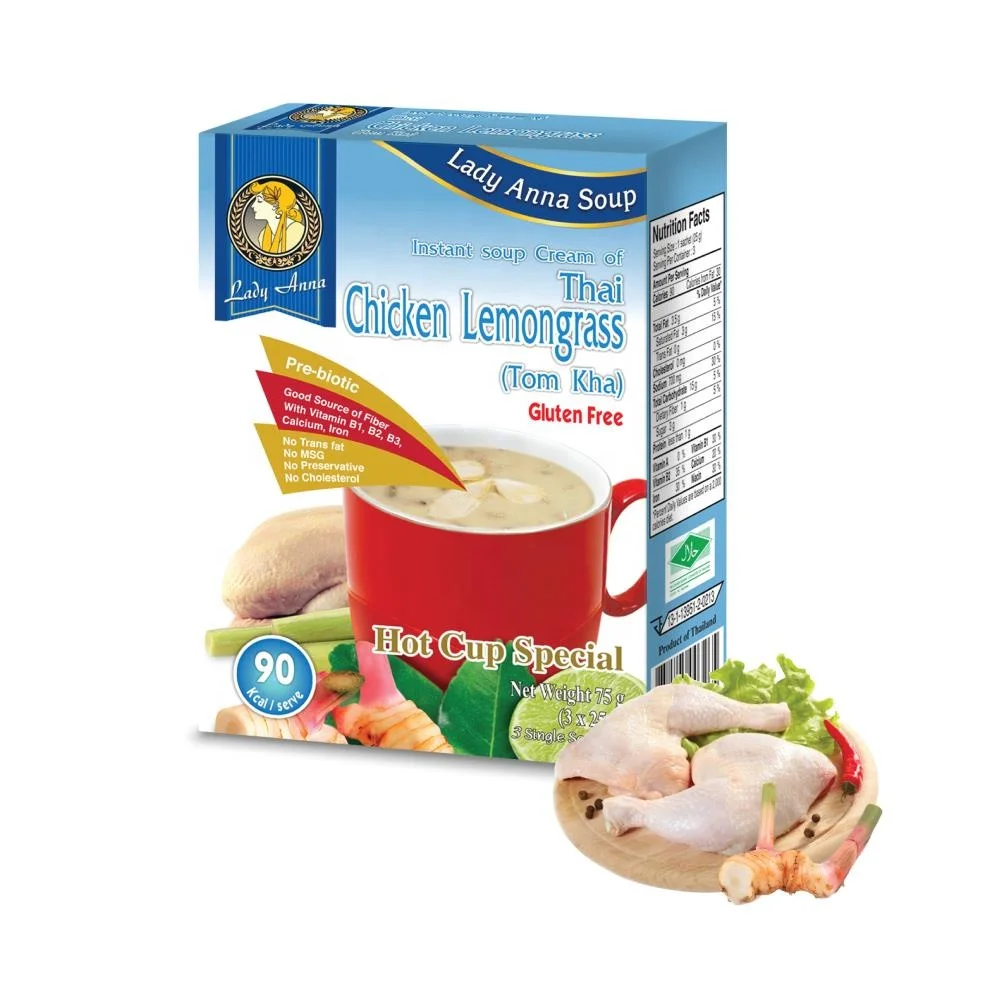 Instant Soup Cream Of Chicken Lemongrass Tom Kha Lady Anna Brand Buy Instant Soup Soup Product On Alibaba Com