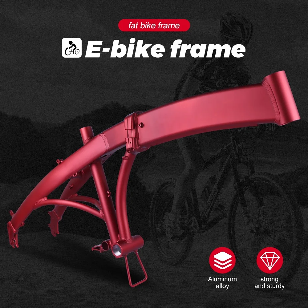 Рама для электровелосипеда 20 дюймов алюминиевый сплав 6061 внутренняя трубка рамы велосипеда на толстых покрышках регулируемая цветная электрическая складная