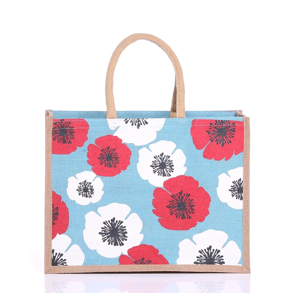 floral jute bags