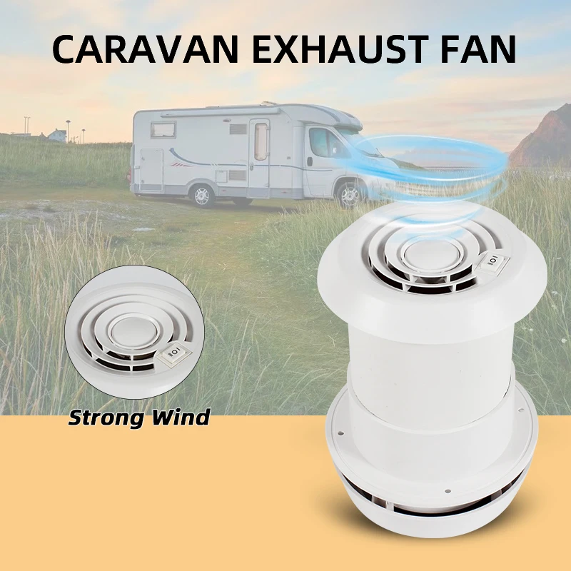 12V RV Roof Vent Exhaust Fan - Quiet, Energy-Saving Ventilation For Motorhomes, Trailers & Vans