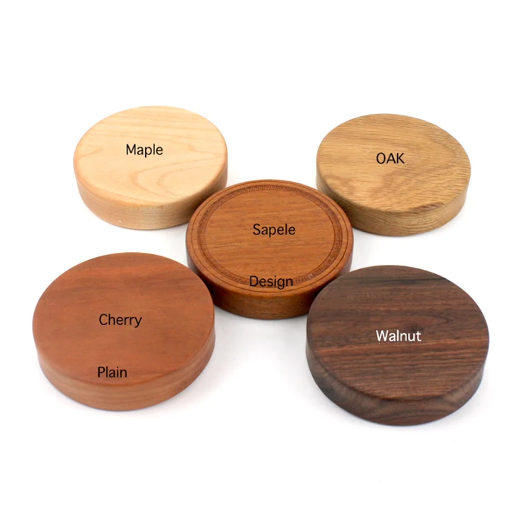 High Quality Factory Direct Custom Food Grade Wooden Material Bamboo Screw Cap Lids for Glass Spice Jar