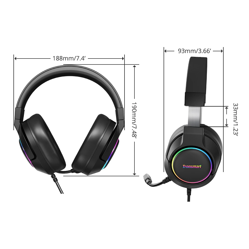 Tronsmart Sparkle Gaming Headphone with Mic Virtual