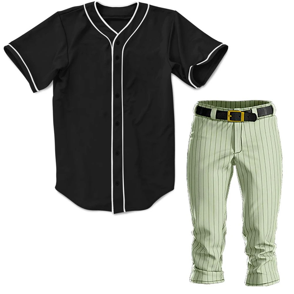 Source Custom Logo cheap custom stitched sport plain pinstripe BASEBALL  UNIFORMS baseball jersey and pants on m.