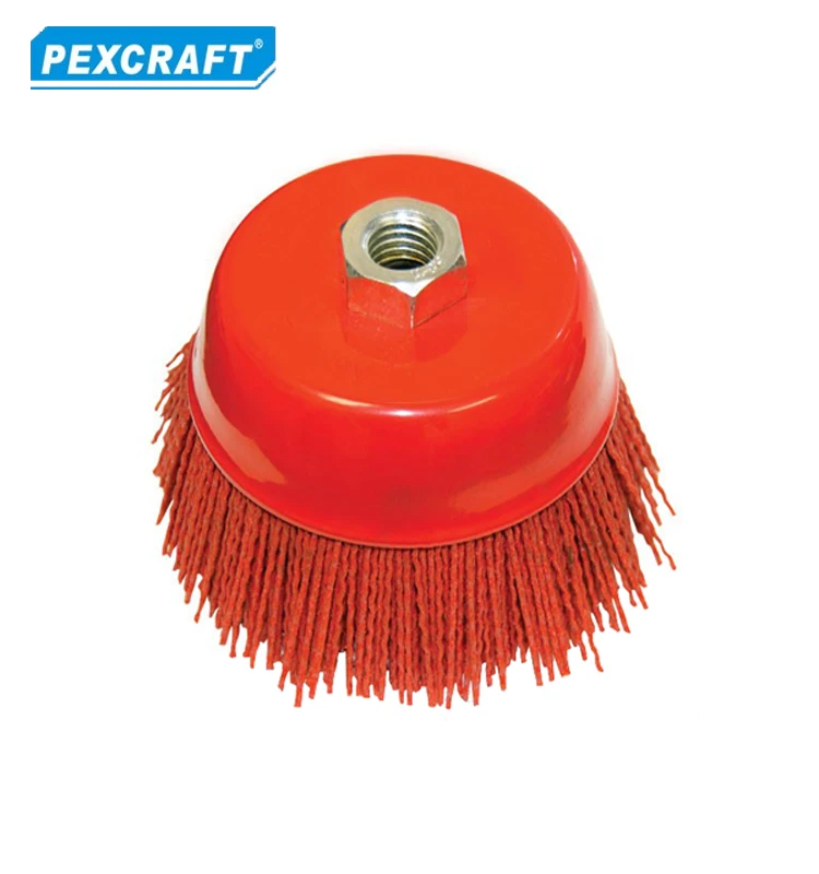 High Quality Abrasive Nylon Cup Brush With Screw Wholesale
