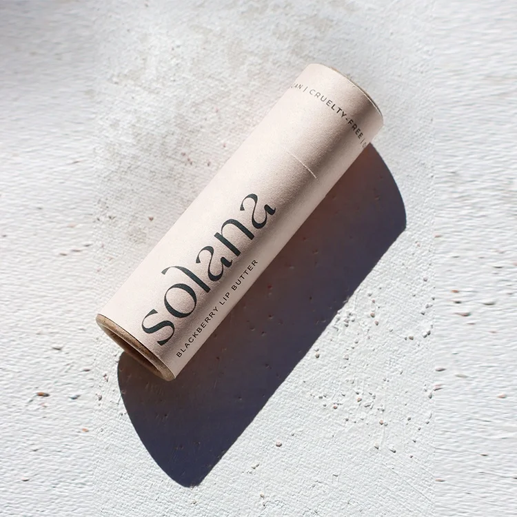 Recycle Round Empty Cardboard Container Eco Kraft Deodorant Container Push up Paper Tube for Lip Balm