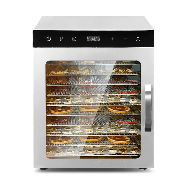 Home Use 10 Trays Hot Selling Digital Control Stainless Steel Fruit Vegetable Dryer Food Dehydrator - Image 4
