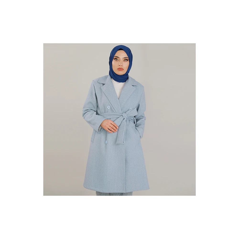 sky blue coat women