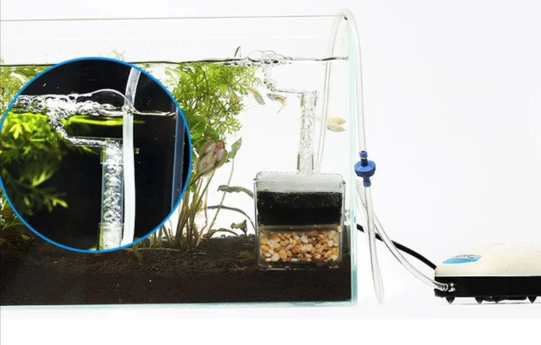Air Driven Bio Corner Filter Sponge 20 Gallon Aquarium Fish Tank w/ Accessories 
