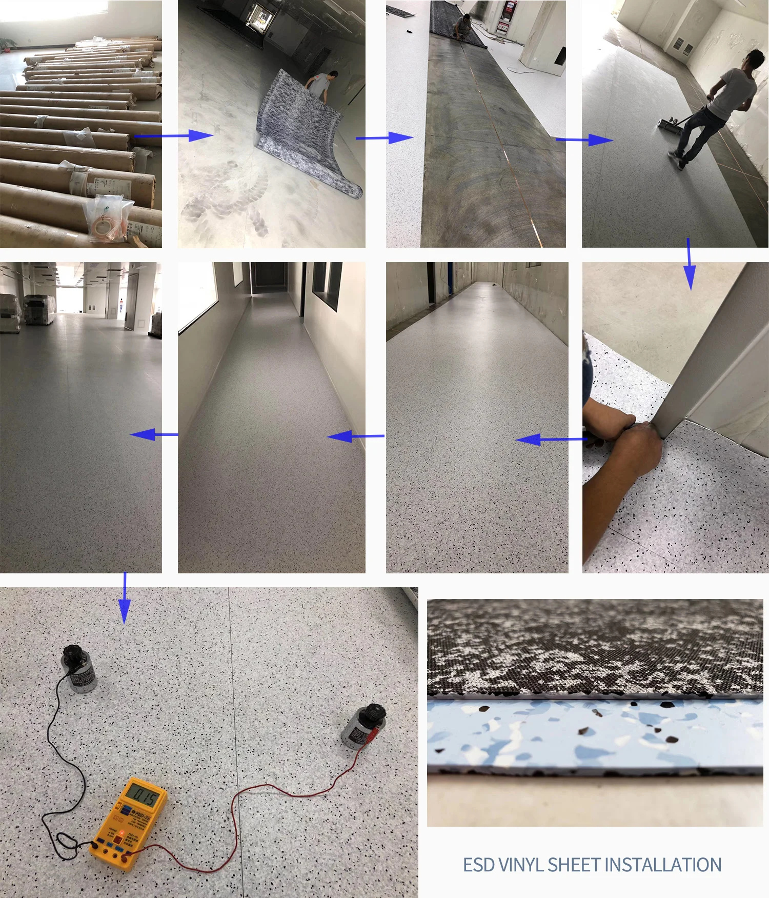 Conductive Homogeneous Vinyl Sheet Esd Flooring For Hospital Xray Rooms Labs Buy Conductive