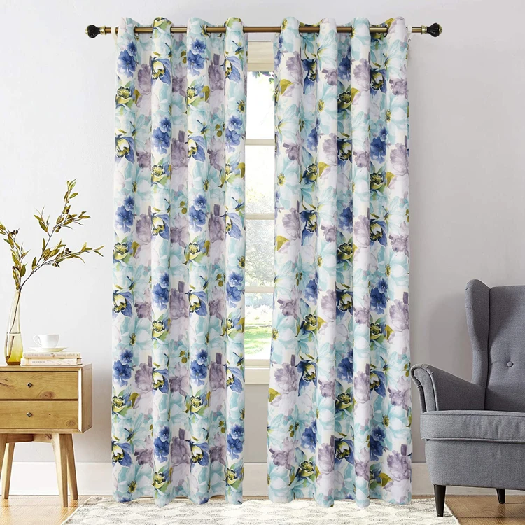 Home Decoration ready made curtain with valance Elegant Luxury rideau curtains